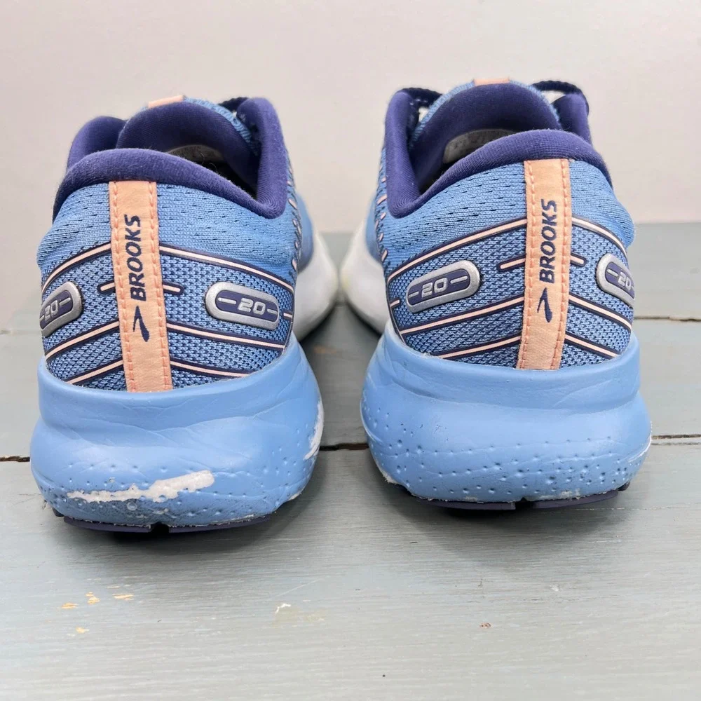 Brooks Glycerin 20 Womens Running Shoes Blue Peach 1203691B478 Size 8 Medium B